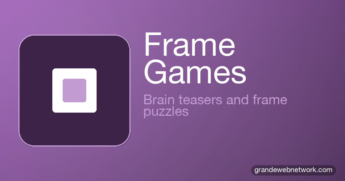 Frame Games — Puzzles on Square Grids | Sudoku, Crosswords, Rebus & More